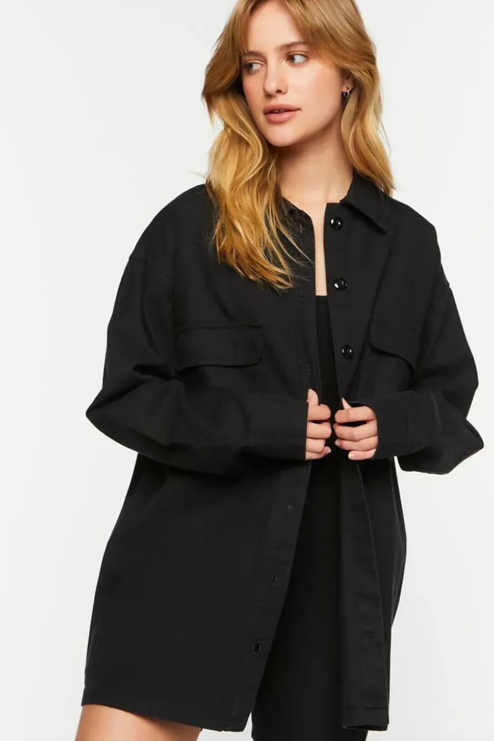 Longline Twill Shacket