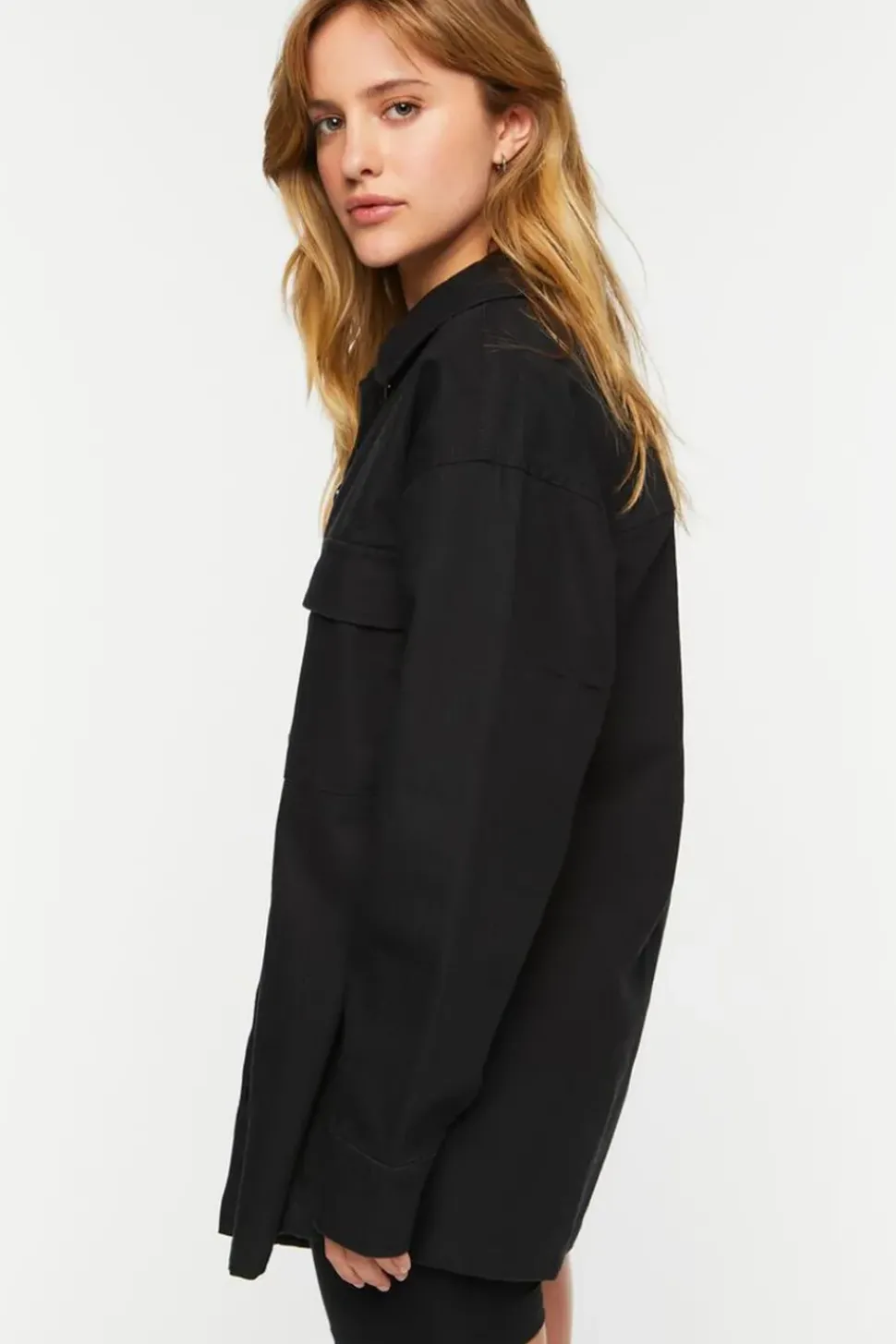 Longline Twill Shacket