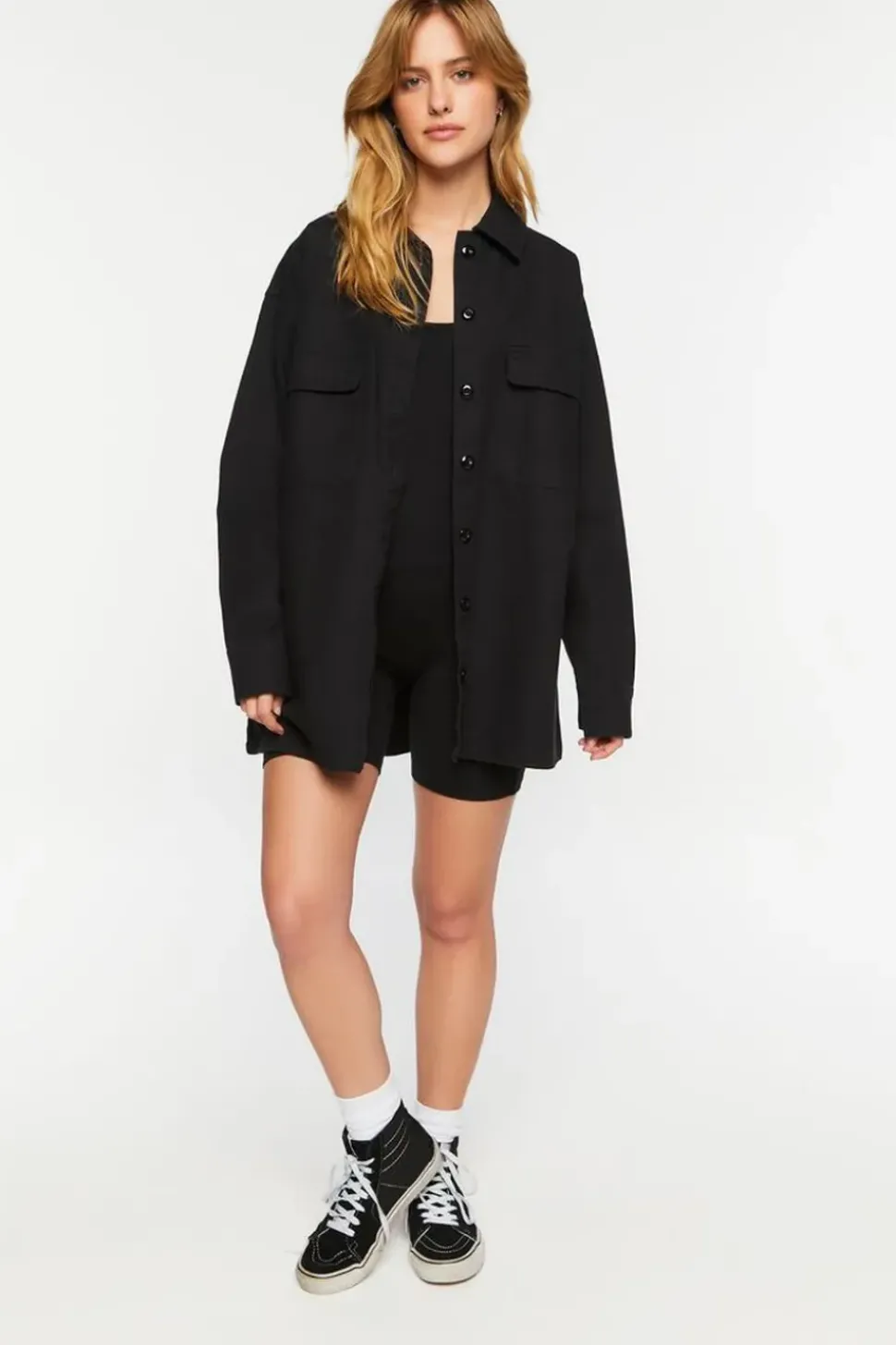 Longline Twill Shacket