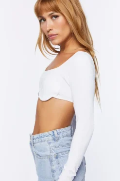 Long-Sleeve Crop Top