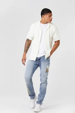 Lost In Heaven Graphic Slim Jeans
