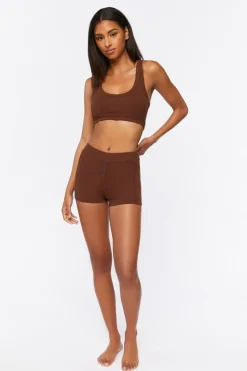 Lounge Ribbed Knit Crop Top