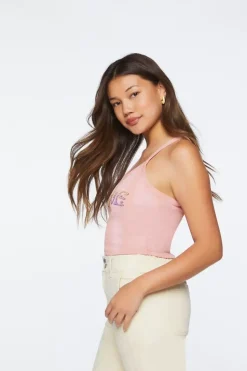 Love Graphic Cropped Tank Top