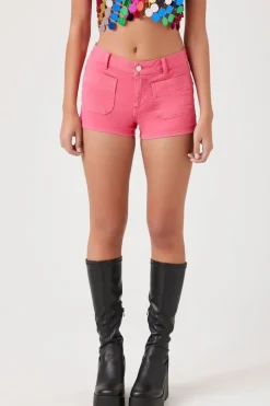 Low-Rise Denim Shorts