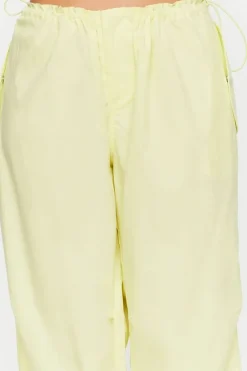 Low-Rise Drawstring Parachute Pants