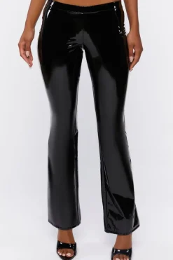 Low-Rise Faux Leather Leggings