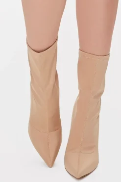 Lucite Stiletto Sock Booties