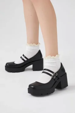 Lug Sole Mary Jane Heels