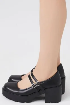 Lug Sole Mary Jane Heels
