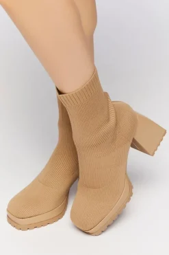Lug-Sole Sock Booties