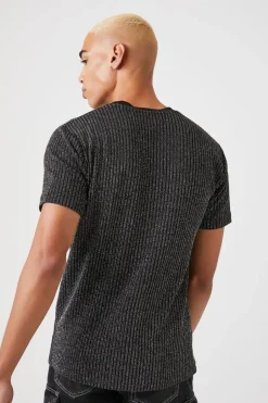 Lurex Ribbed Crew Tee