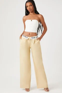 Mad Girls Graphic Wide-Leg Pants