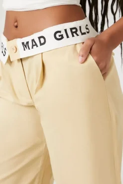Mad Girls Graphic Wide-Leg Pants