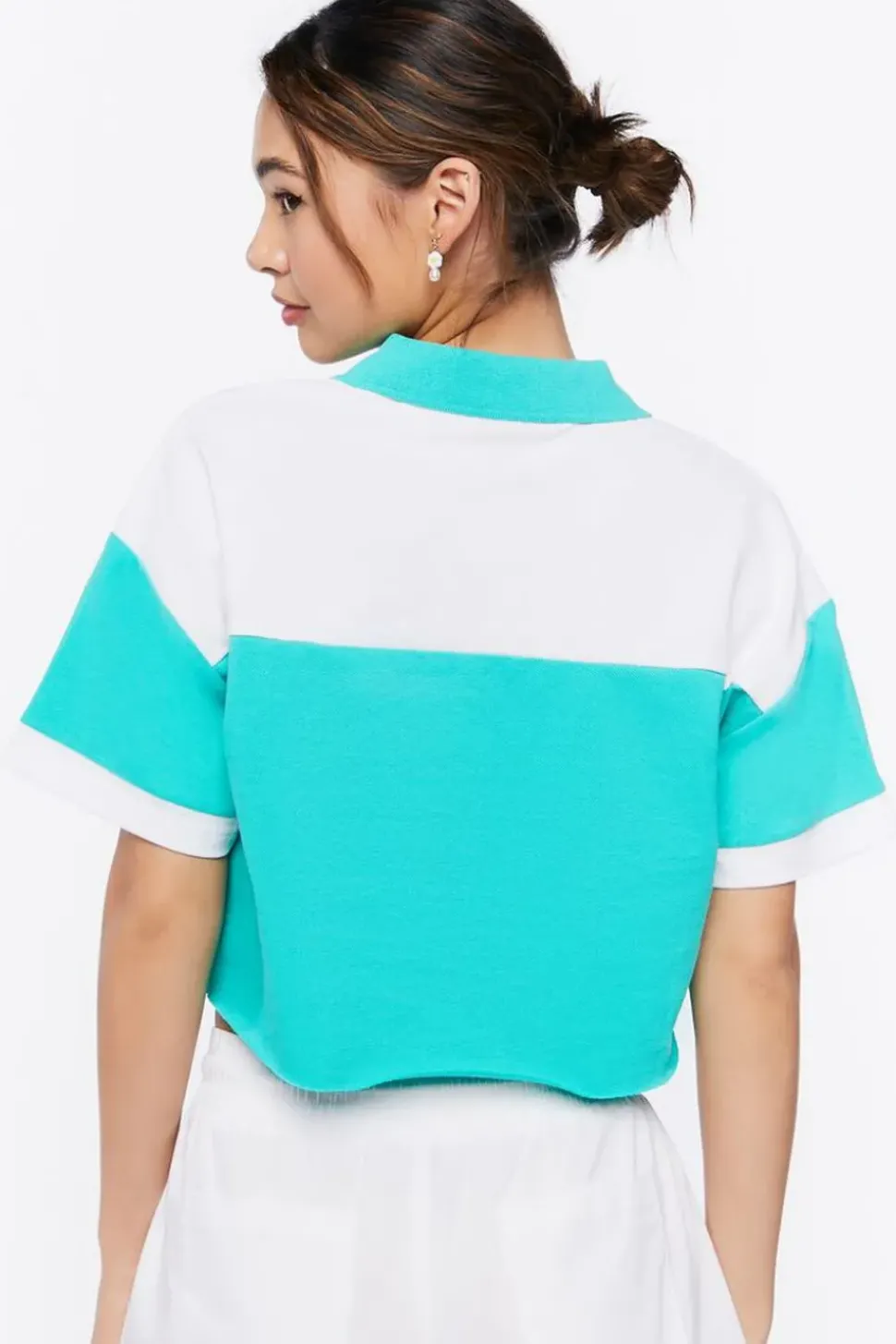 Malibu Graphic Cropped Polo Shirt