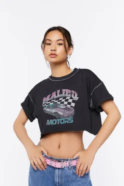 Malibu Motors Graphic Raw-Cut Tee