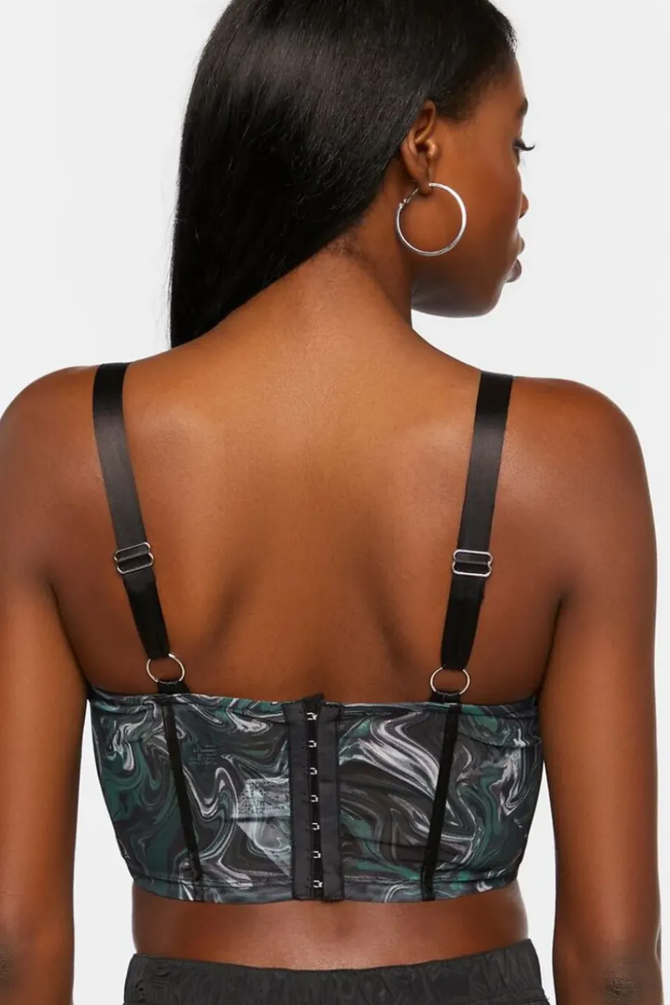 Marble Bustier Crop Top