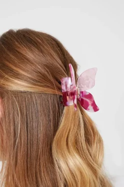 Marble Butterfly Claw Hair Clip