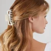 Marble Cutout Claw Hair Clip
