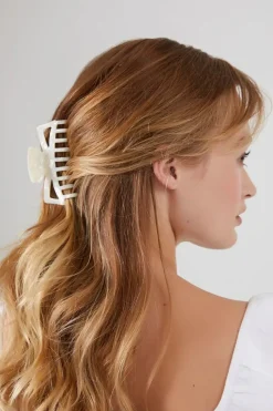 Marble Cutout Claw Hair Clip