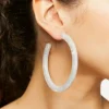 Marbled Open-End Hoop Earrings