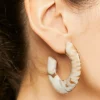 Marbled Wide-Band Hoop Earrings