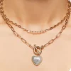 Marble Heart Layered Necklace