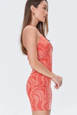 Marble Print Halter Dress