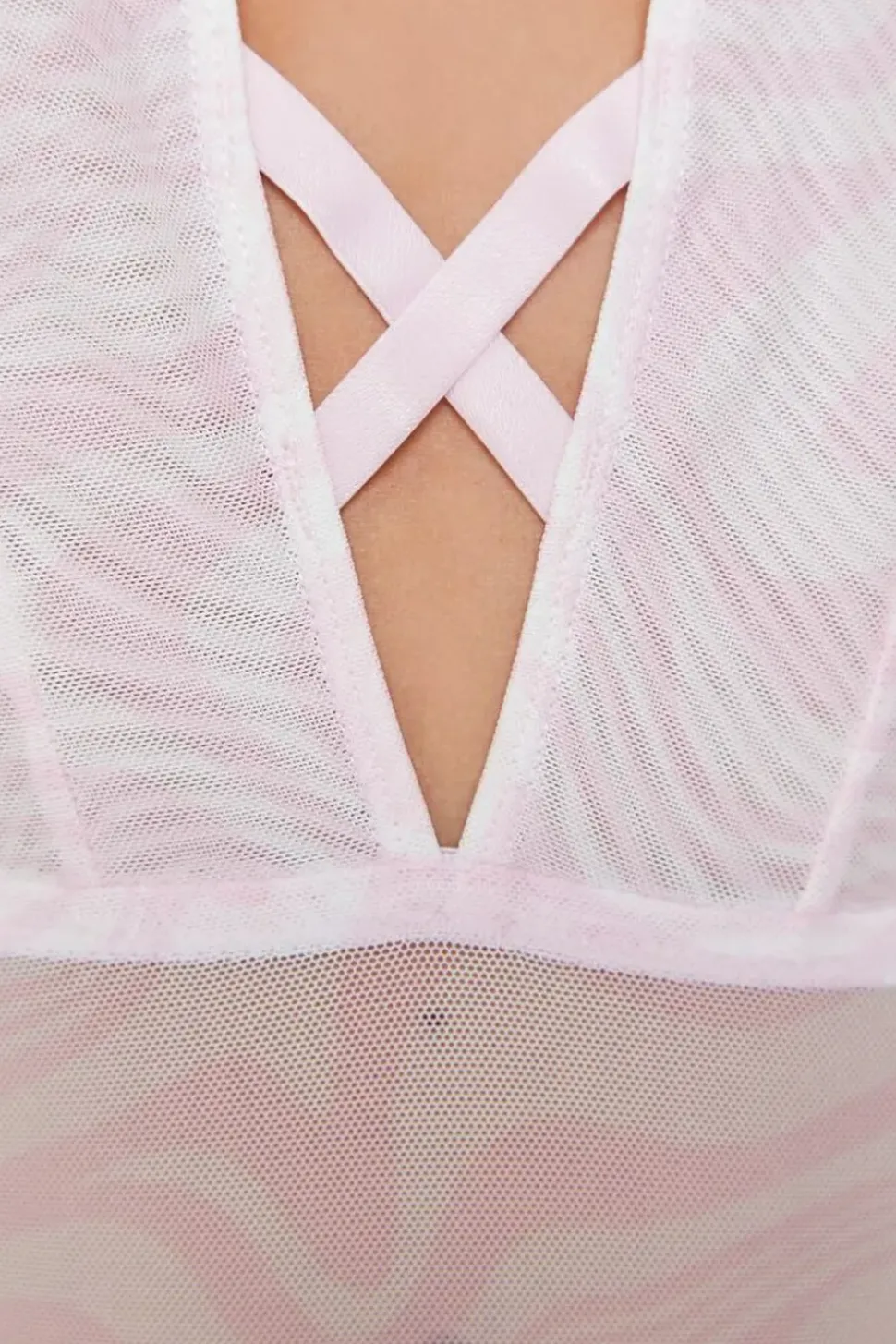 Marble Print Lingerie Bodysuit