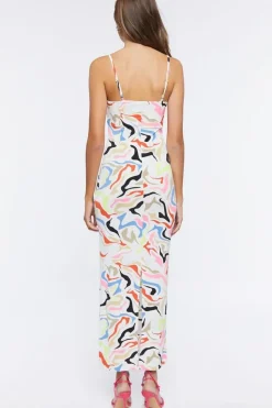 Marble Print Midi Cami Dress