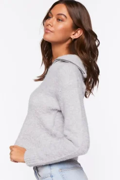 Marled Half-Zip Sweater