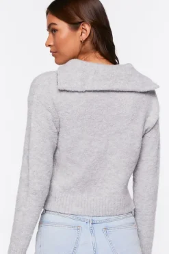 Marled Half-Zip Sweater