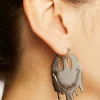 Melting Happy Face Hoop Earrings