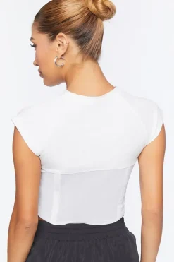 Mesh Bustier Cropped Tee