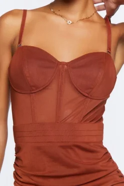 Mesh Bustier Mini Dress