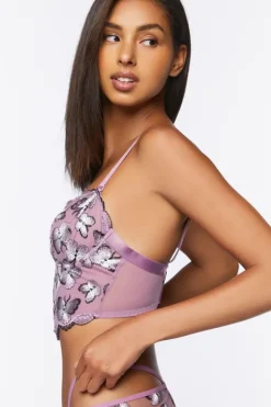 Mesh Butterfly Balconette Bra