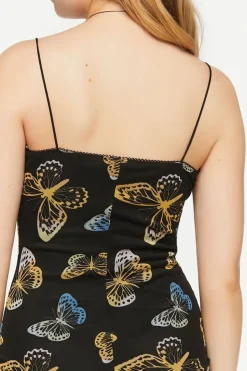 Mesh Butterfly Print Cami Mini Dress