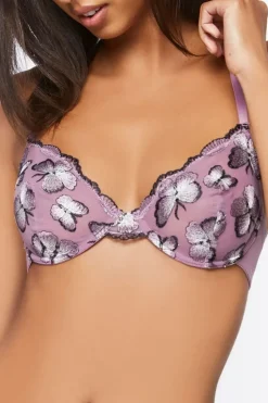 Mesh Butterfly Underwire Bra
