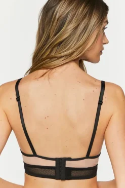 Mesh Contrast-Trim Underwire Bra