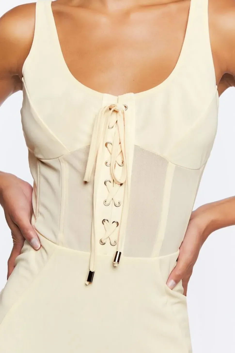 Mesh Corset Midi Dress