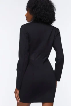 Mesh Cutout Blazer Mini Dress