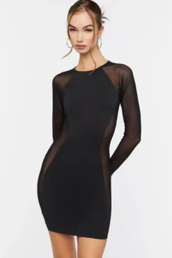 Mesh Cutout Mini Dress