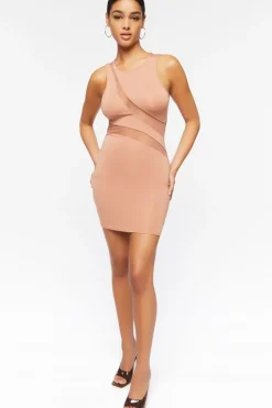 Mesh Cutout Mini Dress