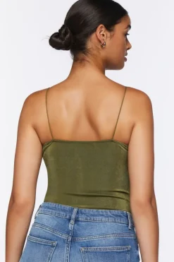 Mesh Ruched Cami Bodysuit