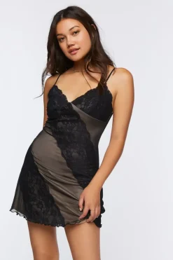 Mesh Slip Mini Dress