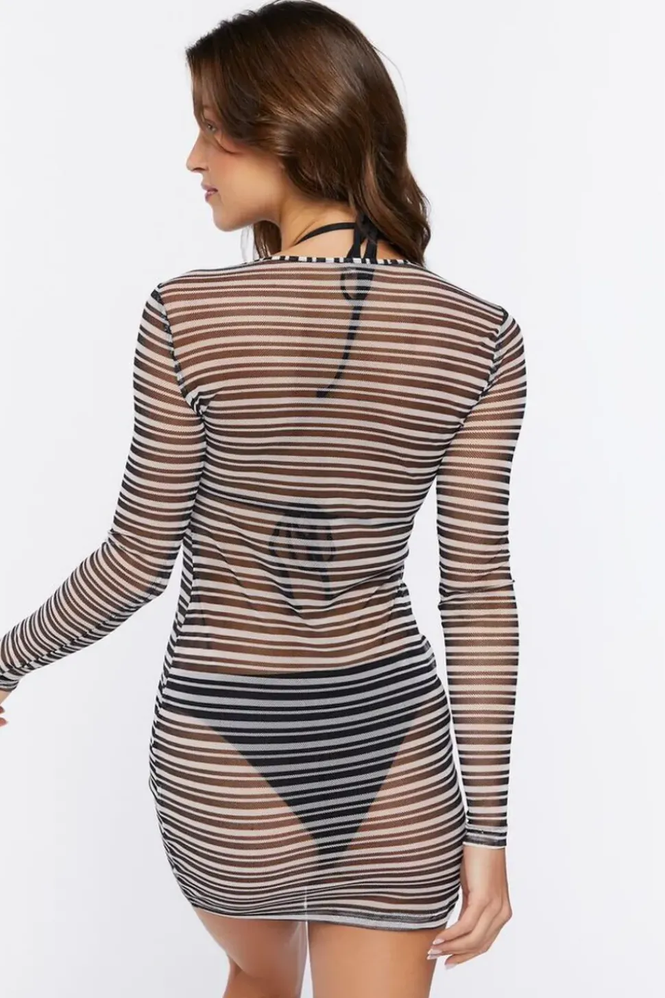 Mesh Swim Cover-Up Dress