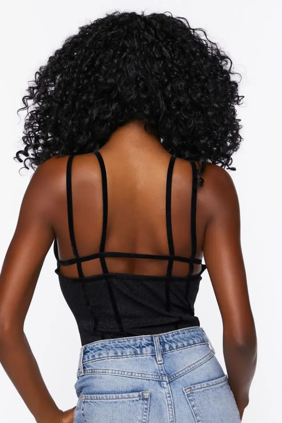 Metallic Caged Tank Bodysuit