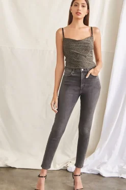 Metallic Cowl Neck Cami