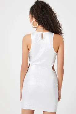 Metallic Cutout Mini Dress