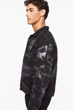 Metallic Denim Trucker Jacket