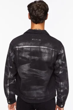 Metallic Denim Trucker Jacket